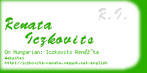 renata iczkovits business card